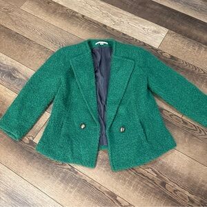CAbi Forest Green Textured Jacket
